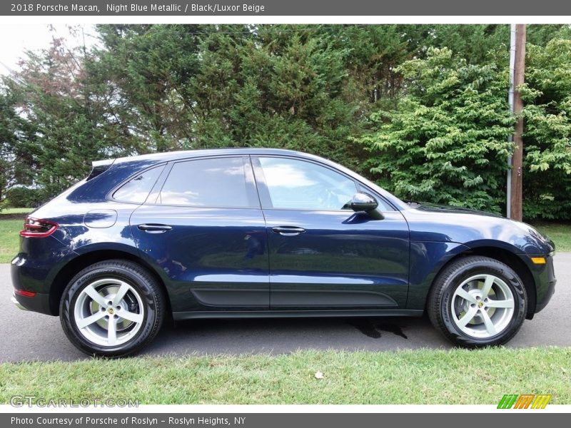 Night Blue Metallic / Black/Luxor Beige 2018 Porsche Macan