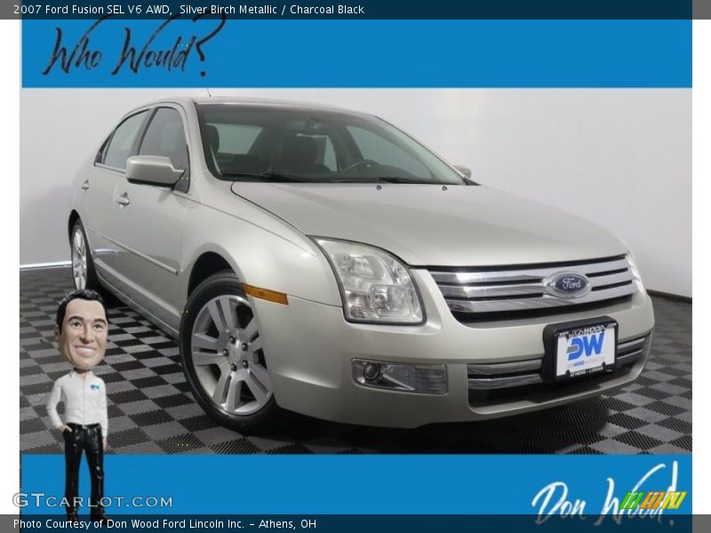 Silver Birch Metallic / Charcoal Black 2007 Ford Fusion SEL V6 AWD