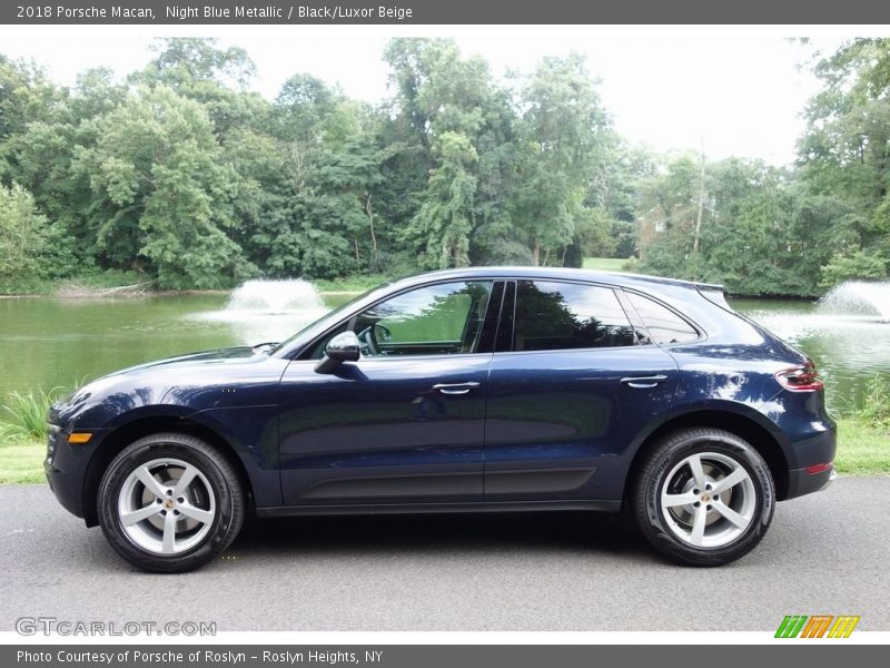 Night Blue Metallic / Black/Luxor Beige 2018 Porsche Macan