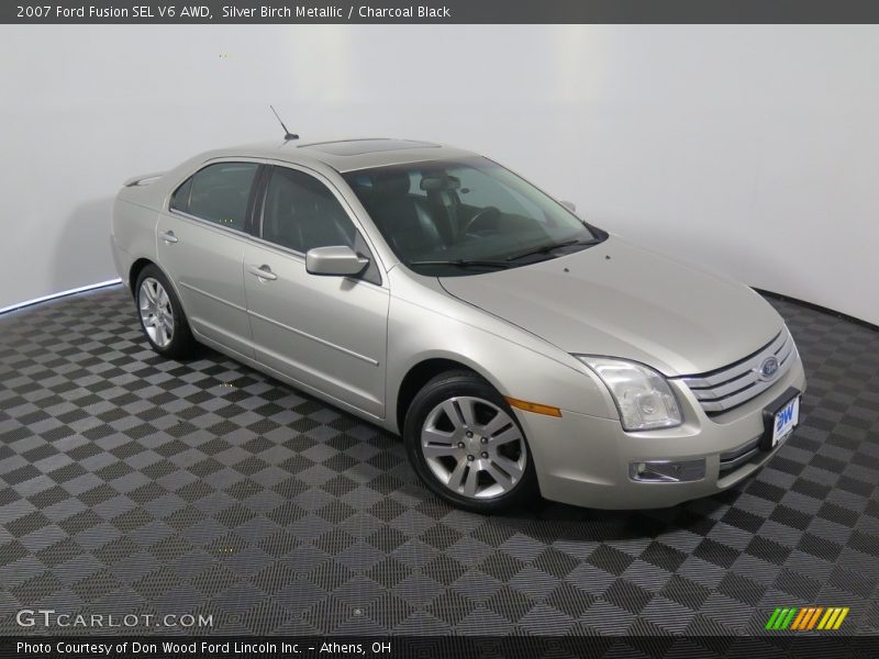 Silver Birch Metallic / Charcoal Black 2007 Ford Fusion SEL V6 AWD