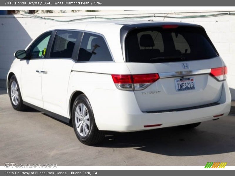 White Diamond Pearl / Gray 2015 Honda Odyssey EX-L