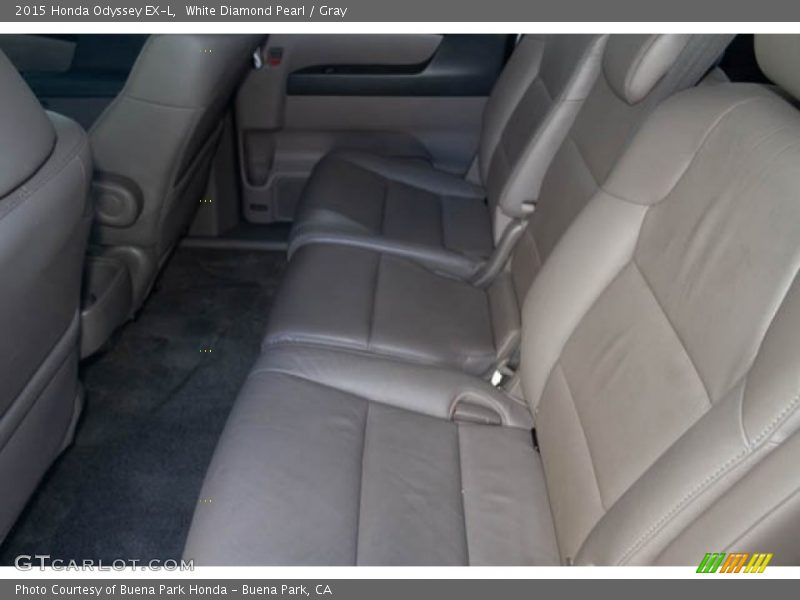 White Diamond Pearl / Gray 2015 Honda Odyssey EX-L