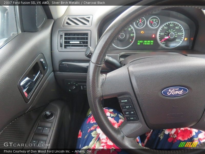 Silver Birch Metallic / Charcoal Black 2007 Ford Fusion SEL V6 AWD