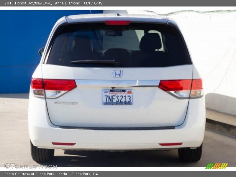 White Diamond Pearl / Gray 2015 Honda Odyssey EX-L