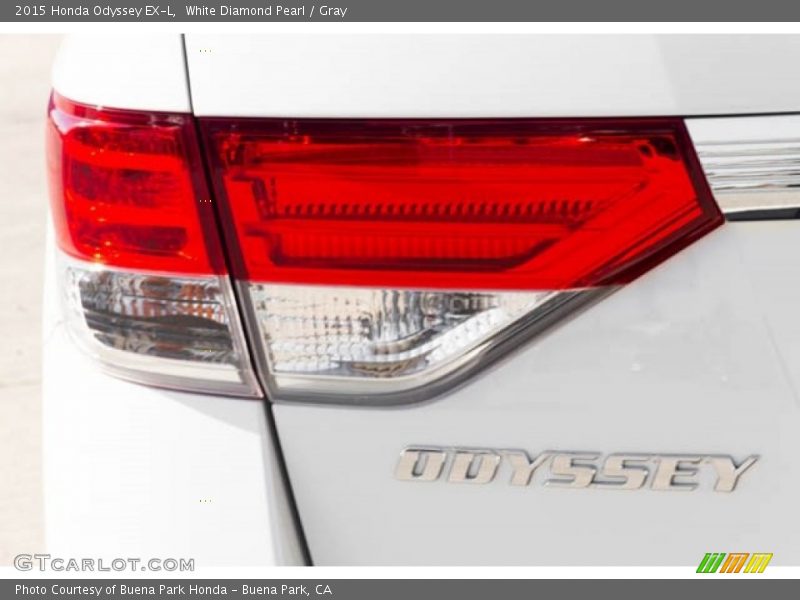 White Diamond Pearl / Gray 2015 Honda Odyssey EX-L