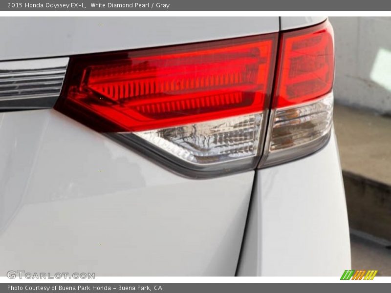 White Diamond Pearl / Gray 2015 Honda Odyssey EX-L