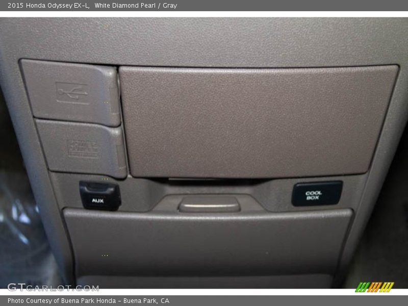 White Diamond Pearl / Gray 2015 Honda Odyssey EX-L