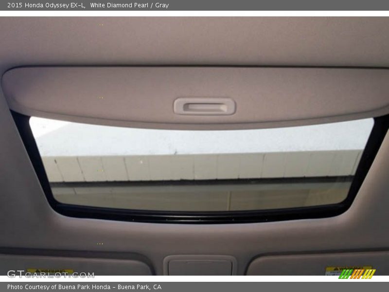 White Diamond Pearl / Gray 2015 Honda Odyssey EX-L