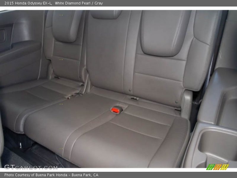 White Diamond Pearl / Gray 2015 Honda Odyssey EX-L