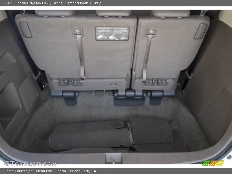 White Diamond Pearl / Gray 2015 Honda Odyssey EX-L