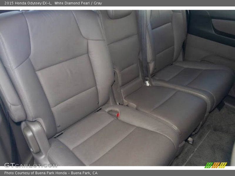 White Diamond Pearl / Gray 2015 Honda Odyssey EX-L