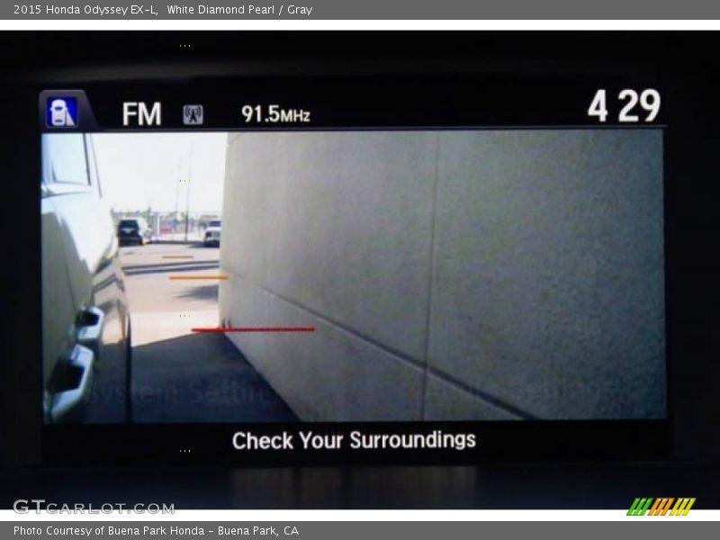 White Diamond Pearl / Gray 2015 Honda Odyssey EX-L