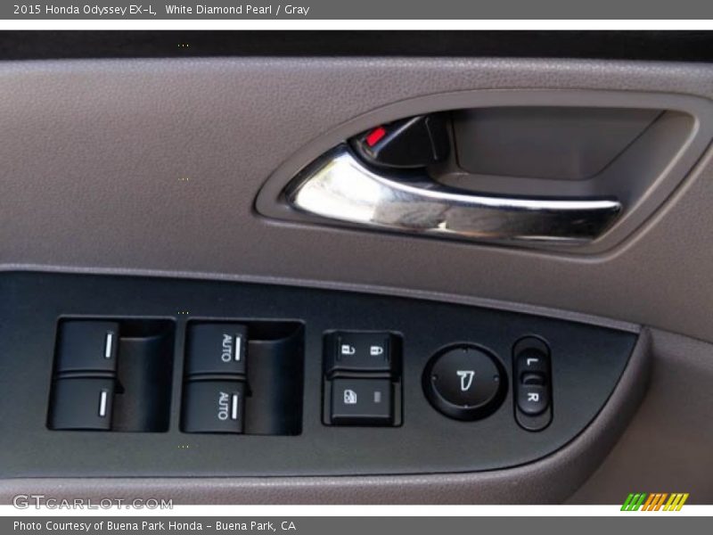 White Diamond Pearl / Gray 2015 Honda Odyssey EX-L