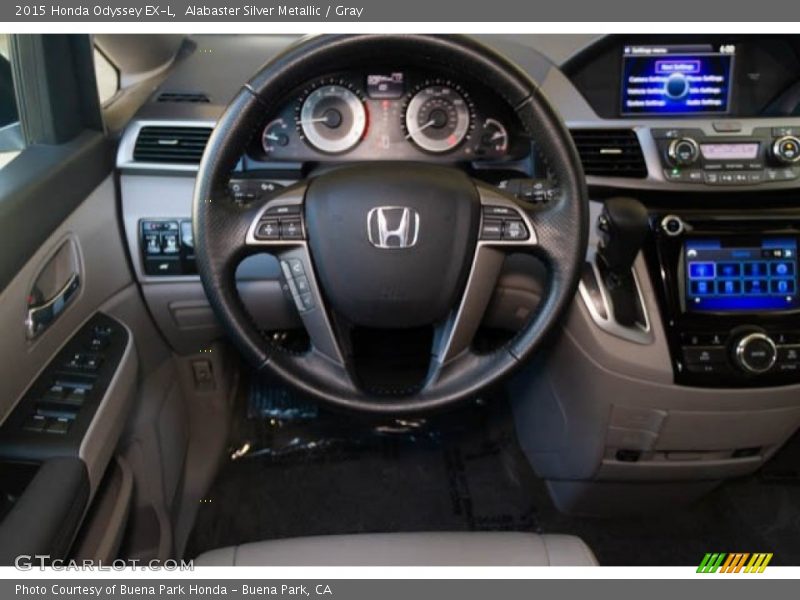 Alabaster Silver Metallic / Gray 2015 Honda Odyssey EX-L