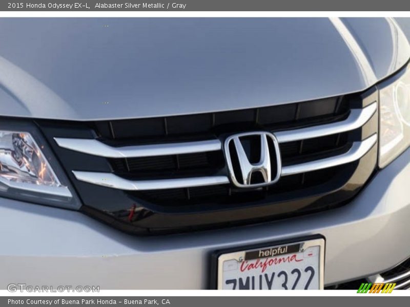 Alabaster Silver Metallic / Gray 2015 Honda Odyssey EX-L
