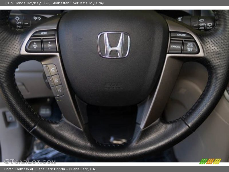 Alabaster Silver Metallic / Gray 2015 Honda Odyssey EX-L