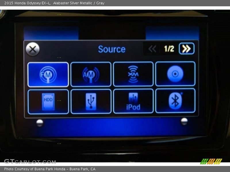 Alabaster Silver Metallic / Gray 2015 Honda Odyssey EX-L