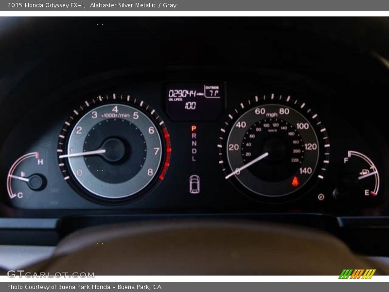 Alabaster Silver Metallic / Gray 2015 Honda Odyssey EX-L