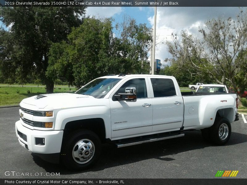 Summit White / Jet Black 2019 Chevrolet Silverado 3500HD LTZ Crew Cab 4x4 Dual Rear Wheel