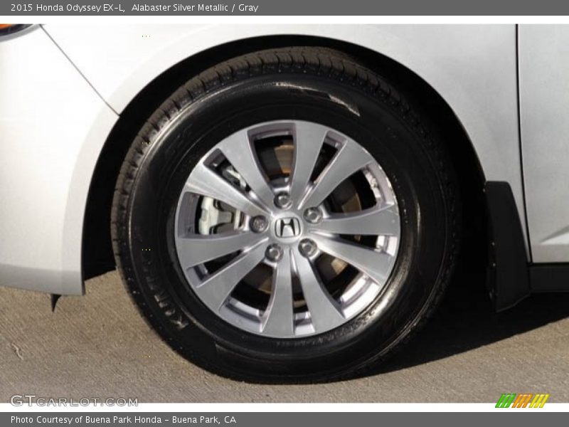 Alabaster Silver Metallic / Gray 2015 Honda Odyssey EX-L