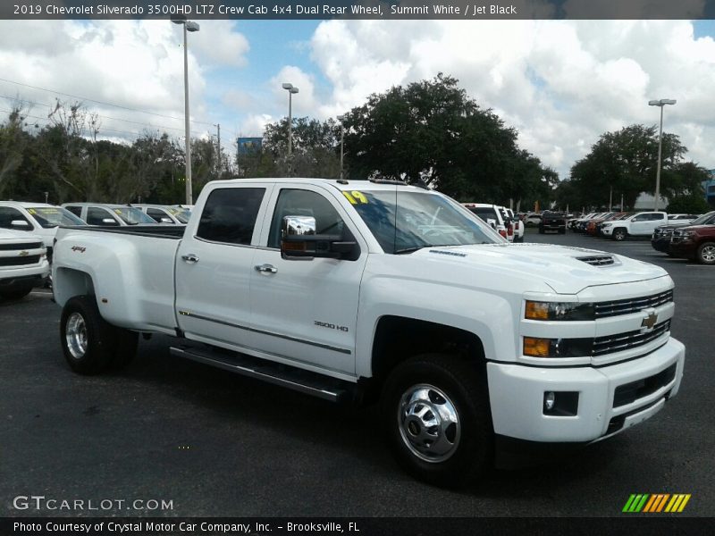 Summit White / Jet Black 2019 Chevrolet Silverado 3500HD LTZ Crew Cab 4x4 Dual Rear Wheel
