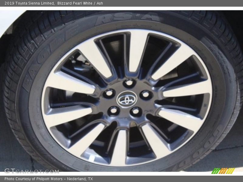 Blizzard Pearl White / Ash 2019 Toyota Sienna Limited