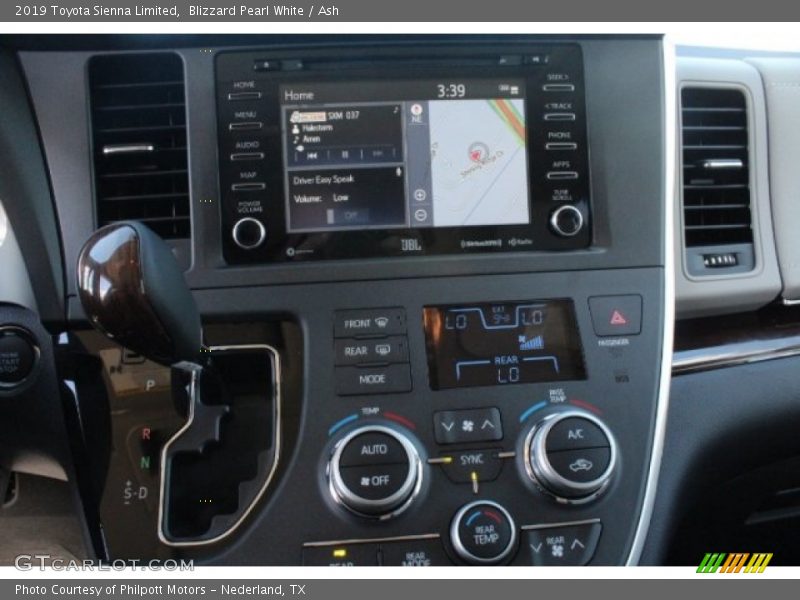 Blizzard Pearl White / Ash 2019 Toyota Sienna Limited