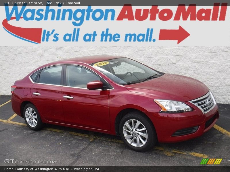 Red Brick / Charcoal 2013 Nissan Sentra SV