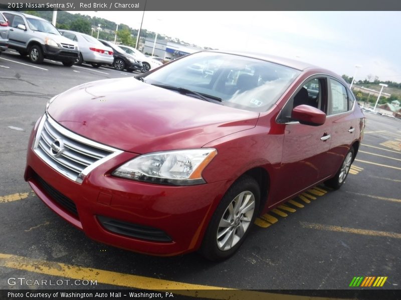Red Brick / Charcoal 2013 Nissan Sentra SV