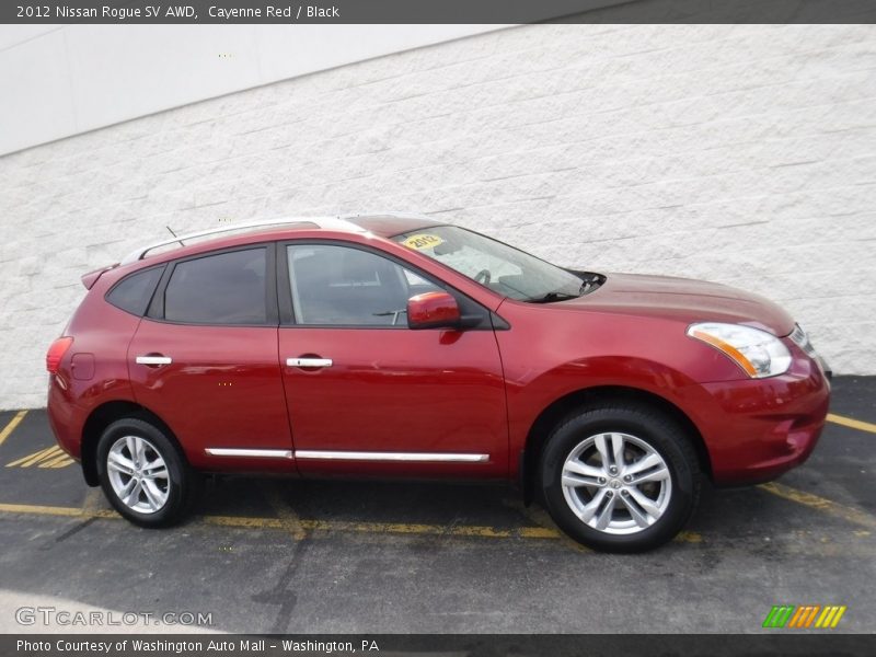 Cayenne Red / Black 2012 Nissan Rogue SV AWD