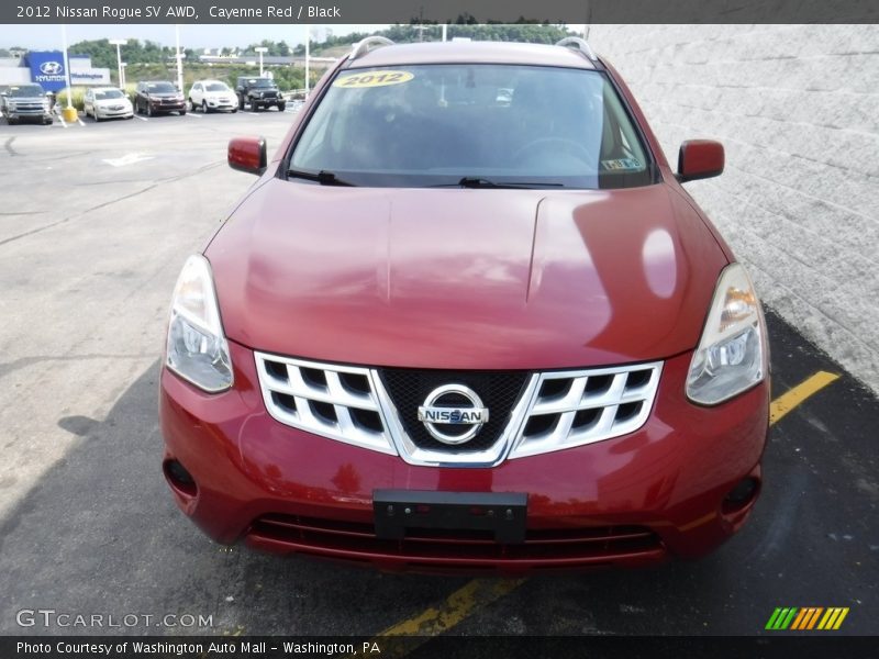 Cayenne Red / Black 2012 Nissan Rogue SV AWD