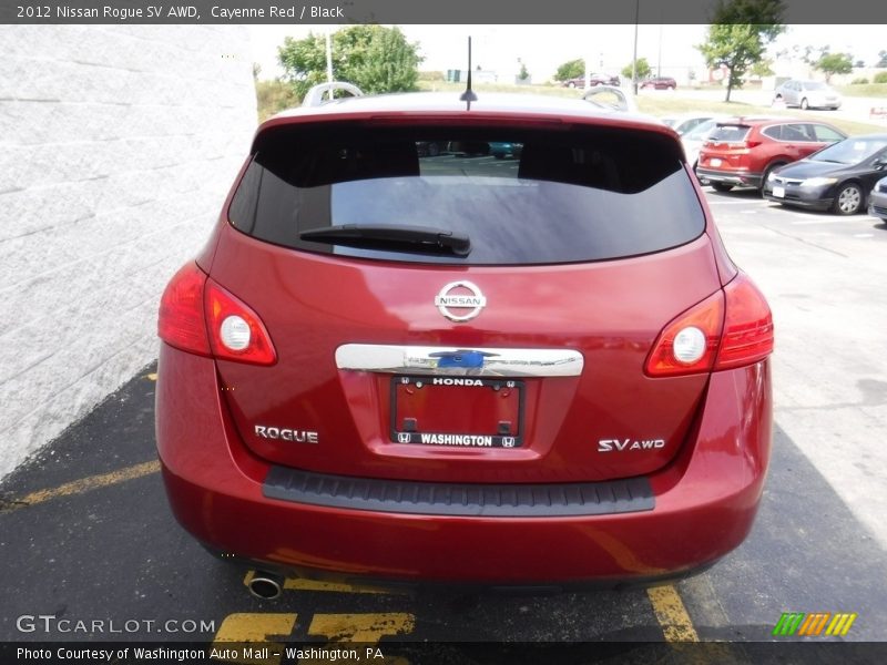 Cayenne Red / Black 2012 Nissan Rogue SV AWD