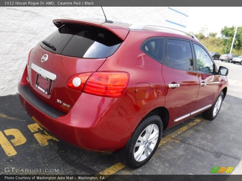 Cayenne Red / Black 2012 Nissan Rogue SV AWD