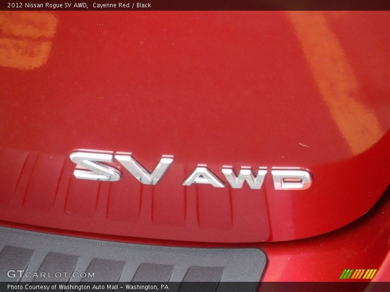 Cayenne Red / Black 2012 Nissan Rogue SV AWD