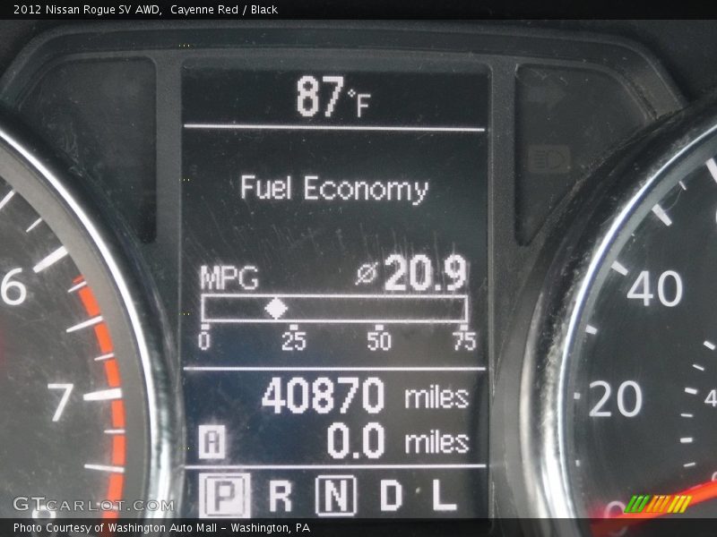 Cayenne Red / Black 2012 Nissan Rogue SV AWD