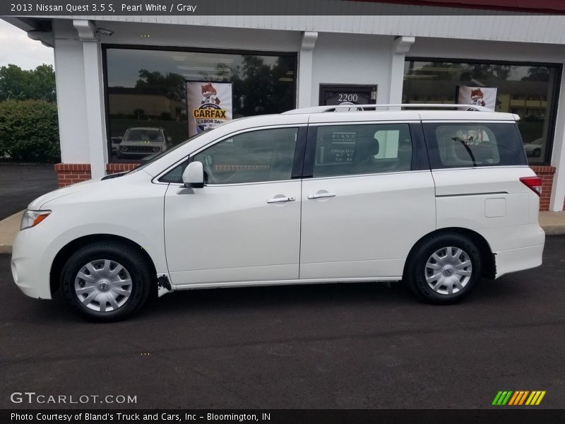 Pearl White / Gray 2013 Nissan Quest 3.5 S