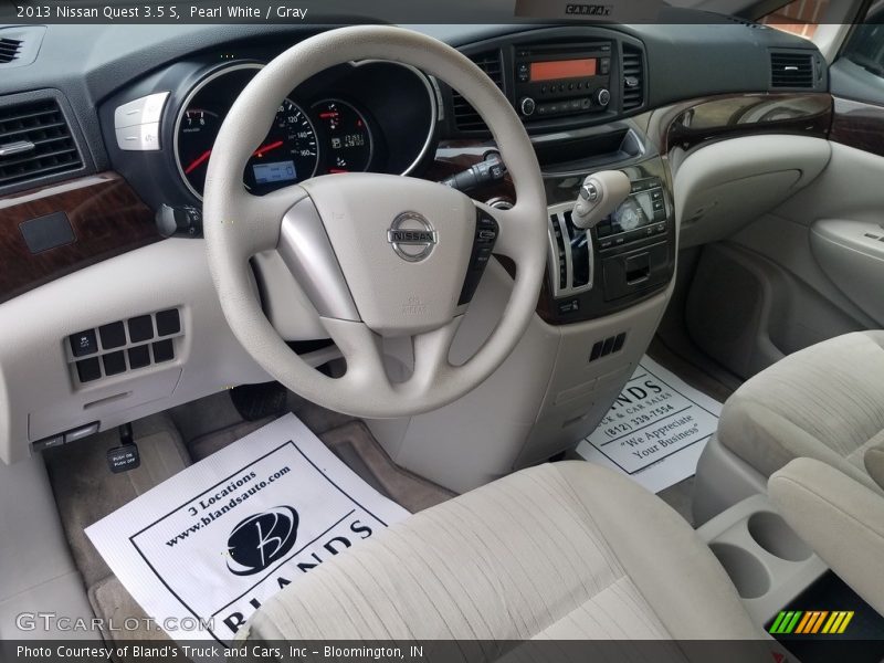 Pearl White / Gray 2013 Nissan Quest 3.5 S