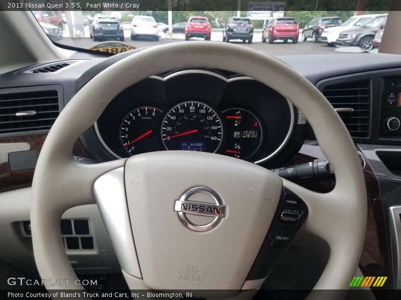 Pearl White / Gray 2013 Nissan Quest 3.5 S