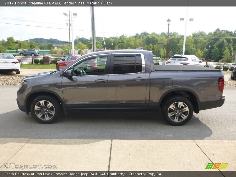 Modern Steel Metallic / Black 2017 Honda Ridgeline RTL AWD