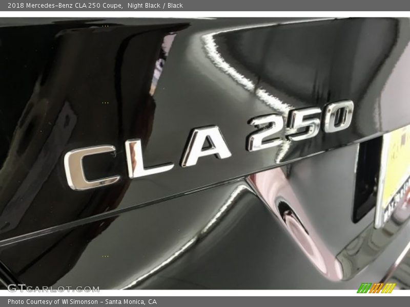 Night Black / Black 2018 Mercedes-Benz CLA 250 Coupe