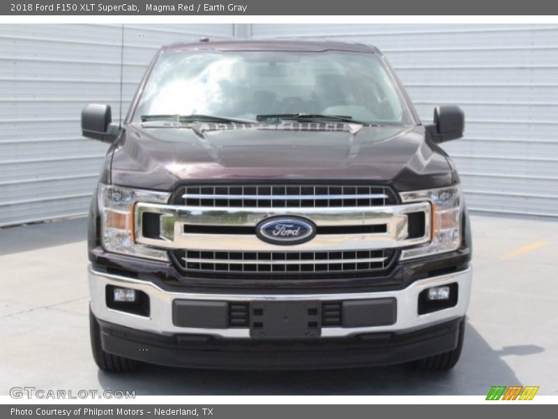 Magma Red / Earth Gray 2018 Ford F150 XLT SuperCab
