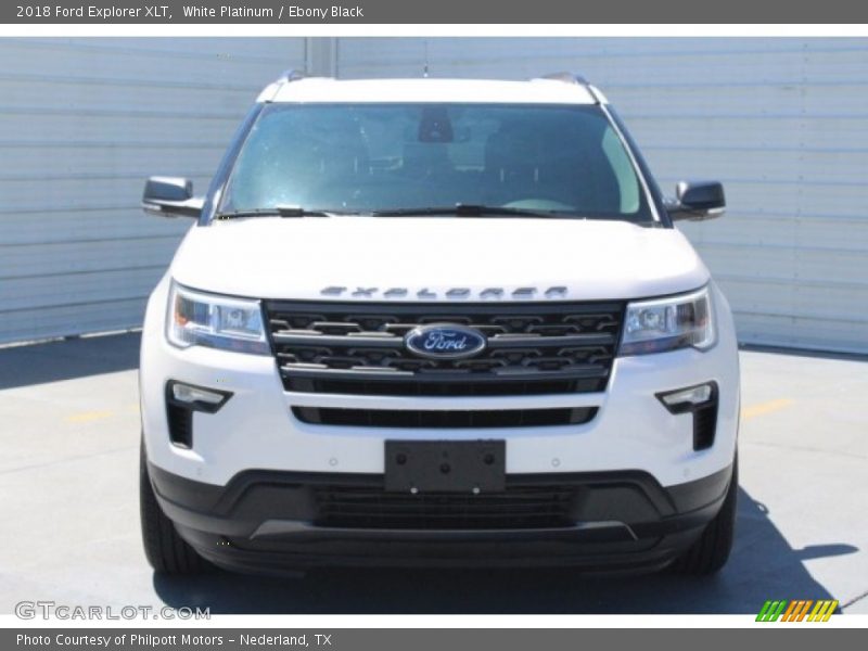 White Platinum / Ebony Black 2018 Ford Explorer XLT