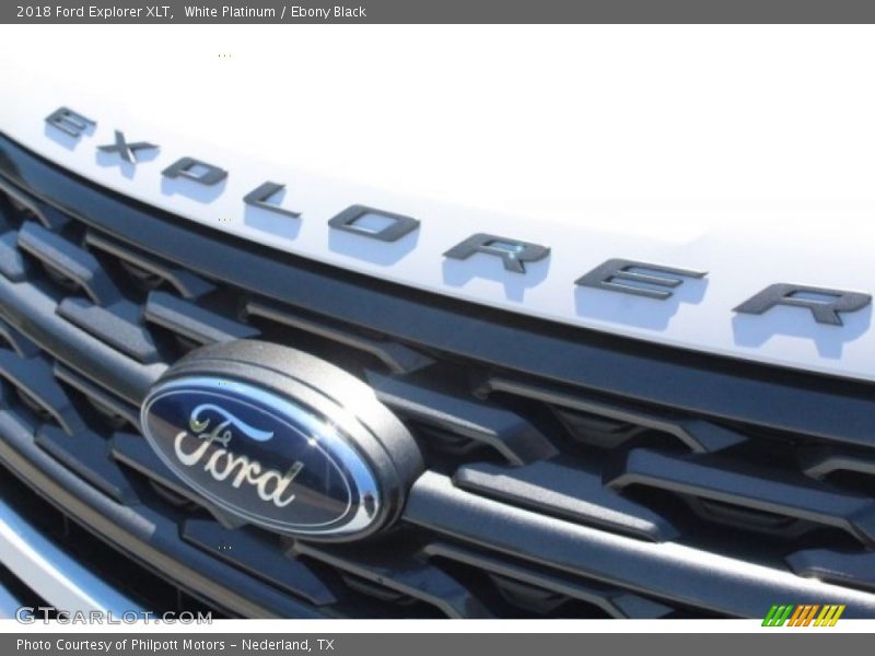 White Platinum / Ebony Black 2018 Ford Explorer XLT
