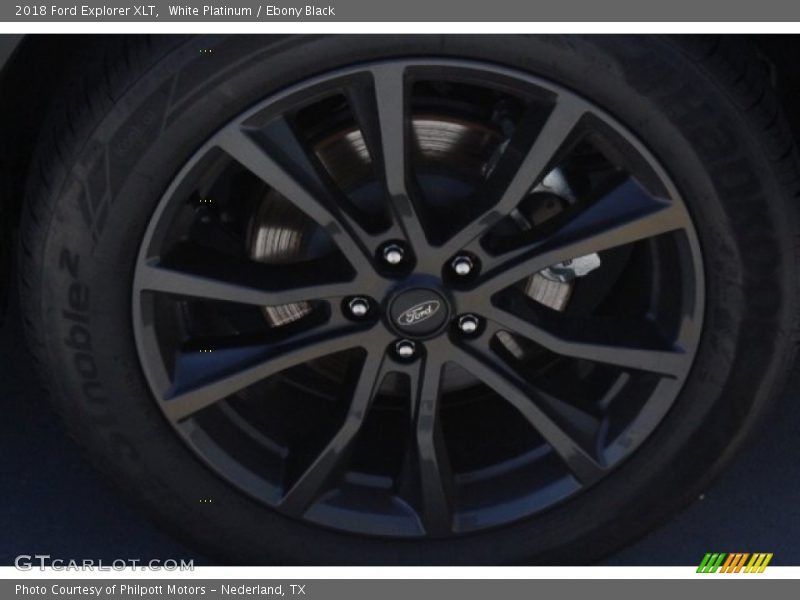 White Platinum / Ebony Black 2018 Ford Explorer XLT