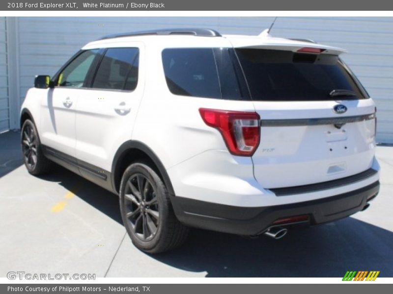 White Platinum / Ebony Black 2018 Ford Explorer XLT