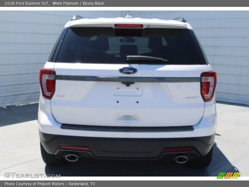 White Platinum / Ebony Black 2018 Ford Explorer XLT