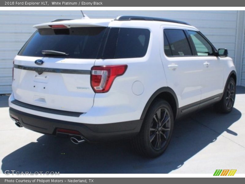 White Platinum / Ebony Black 2018 Ford Explorer XLT