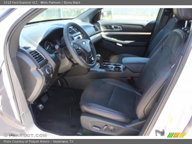 White Platinum / Ebony Black 2018 Ford Explorer XLT