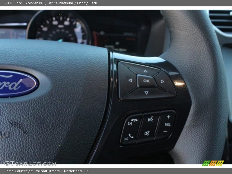 White Platinum / Ebony Black 2018 Ford Explorer XLT