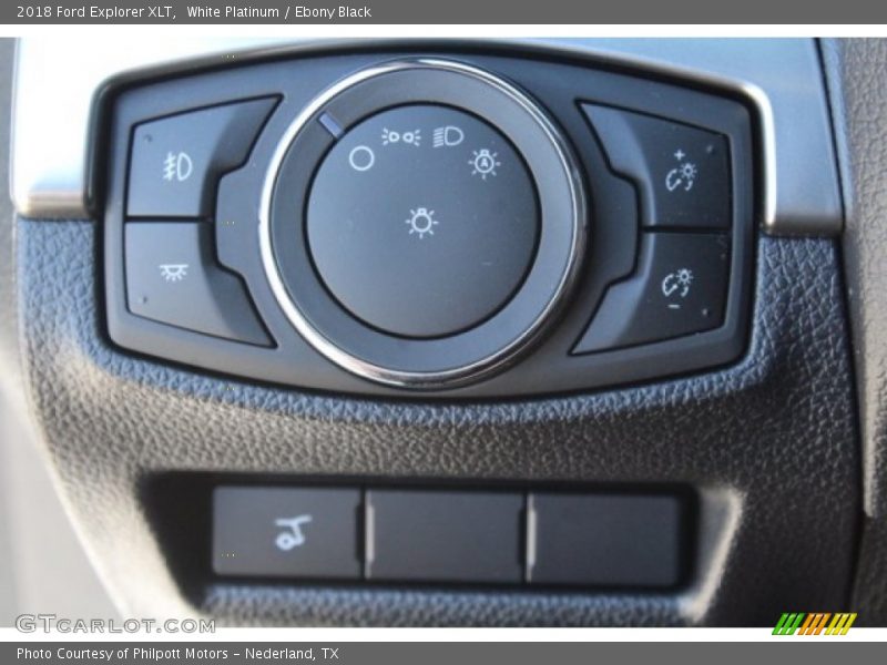 White Platinum / Ebony Black 2018 Ford Explorer XLT